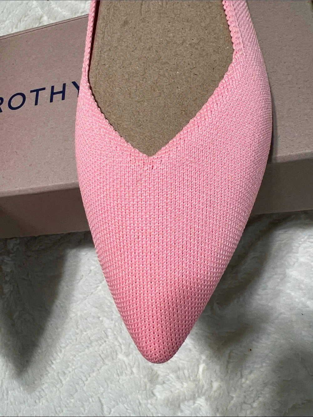 Rothy’s The Point II Flats – Carnation Pink – Size 11 NIB